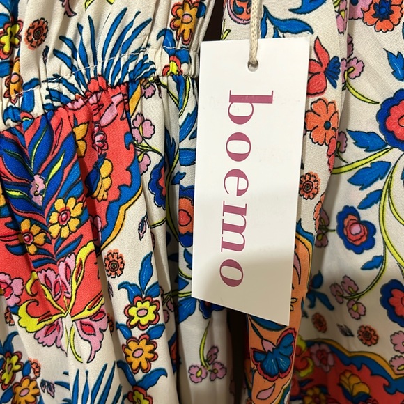 Anthropologie Floral Maxi Dress - Red, Blue, Cream - Picture 8 of 10